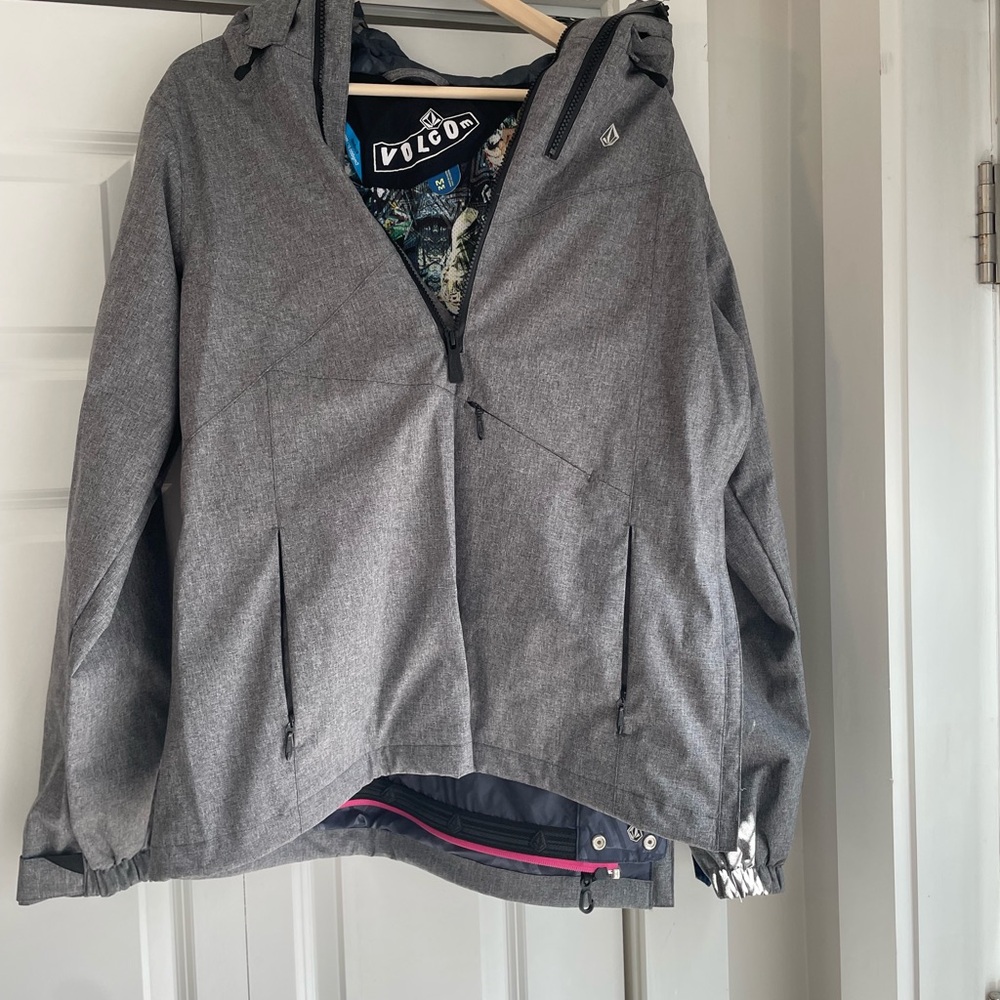 Volcom Heathered Gray Ski Jacket